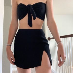 Vintage Bebe Mini Skirt with Slit